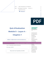 Quiz D'évaluation Module 5 - Leçon 4 - Chapitre 1 - CGPC