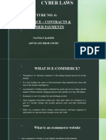 Lecture No. 6 (E-Commerce - Contracts and Consumer Payments)