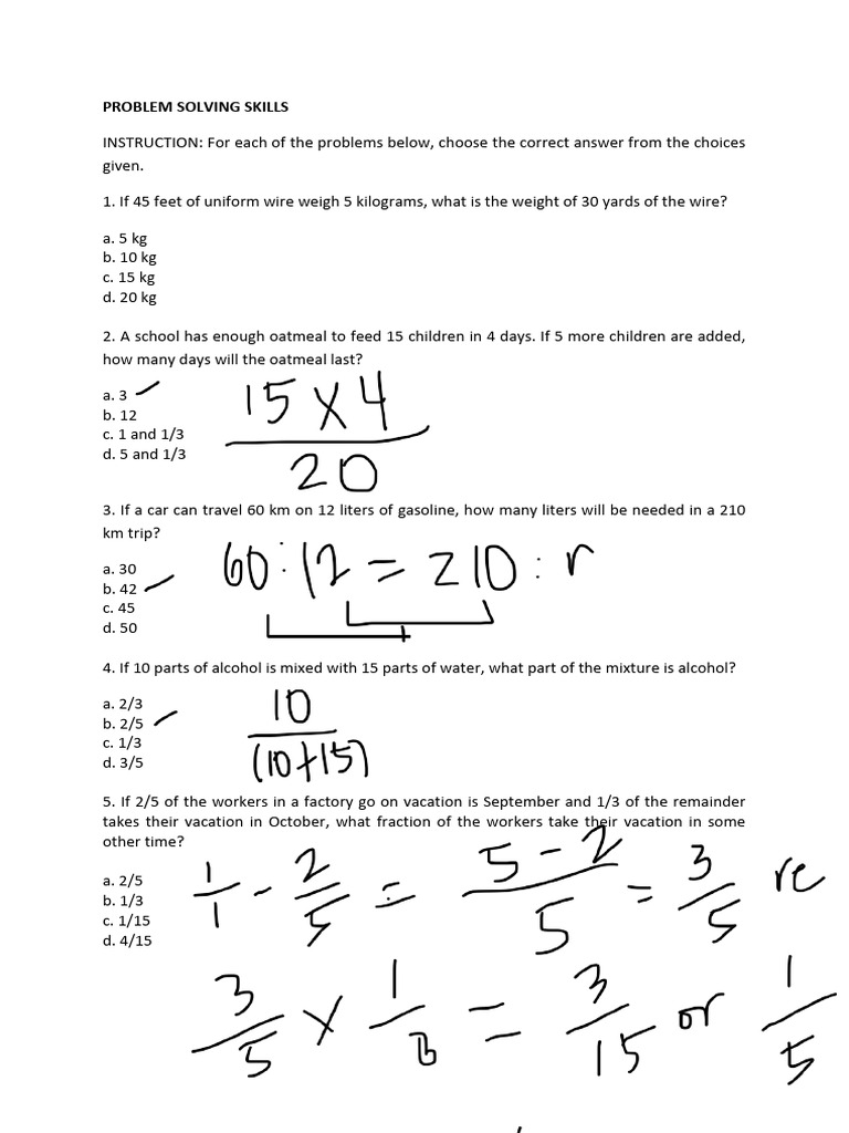 Problem Solving Skills | PDF | Economies