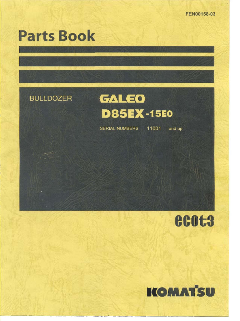 yas  KOMAT'SU D85 EX Manual de Partes | PDF