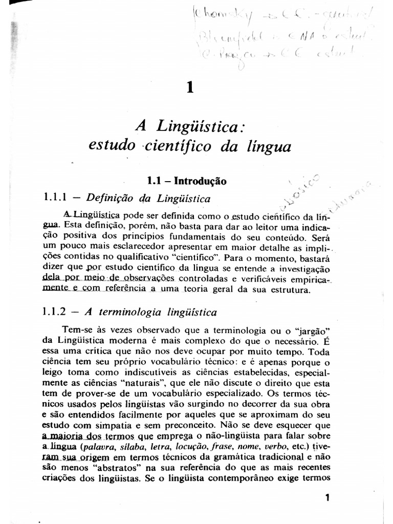 Lyons - 1979 - A Linguística - Estudo Científico Da Língua | PDF