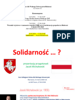 Wykład J.Michałowski Dla Wolnego Uniwersytetu Białorusi - 11.03.2024