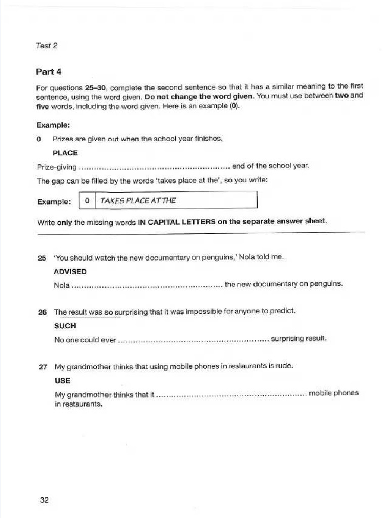 B2 first for schools 4 with answers 33 pdf