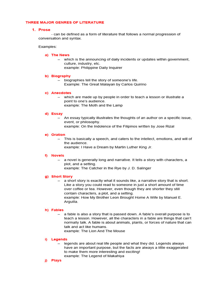 Literary Genres | PDF | Poetry | Lyric Poetry