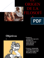 Origen de La Filosofía 4°medio