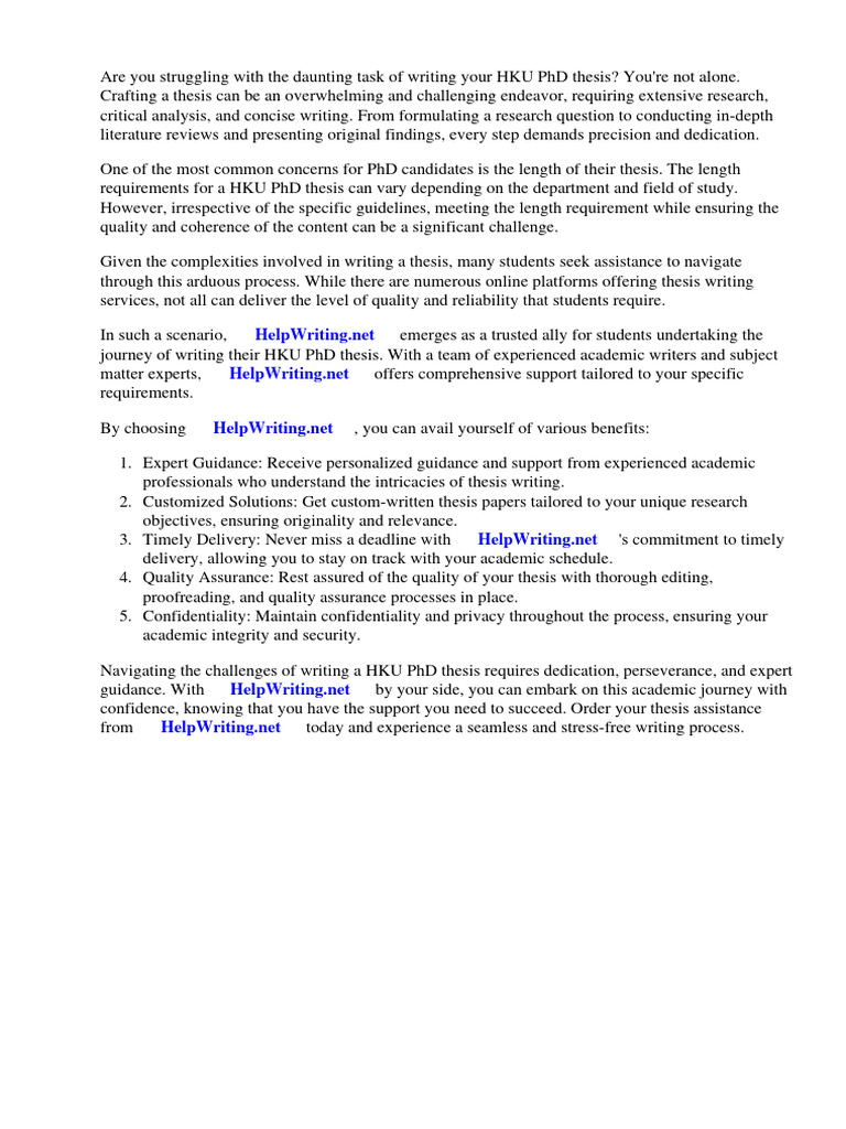 Hku Phd Thesis