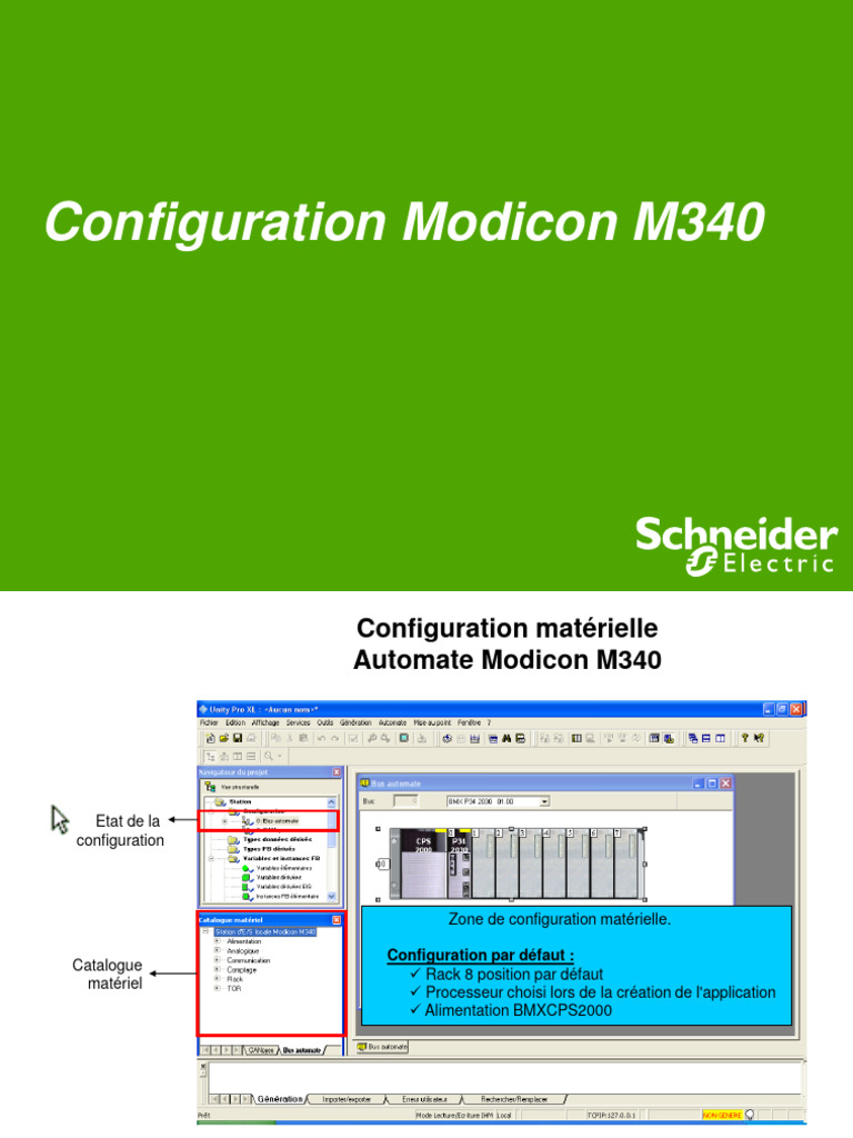 Configuration Automate Modicon M340 | PDF | Programme informatique ...