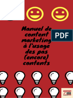 Manuel de Content Marketing À Lusage Des Pas Encore Contents