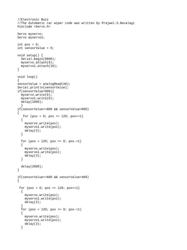 Automatic Rain Sensing Car Wipers PDF