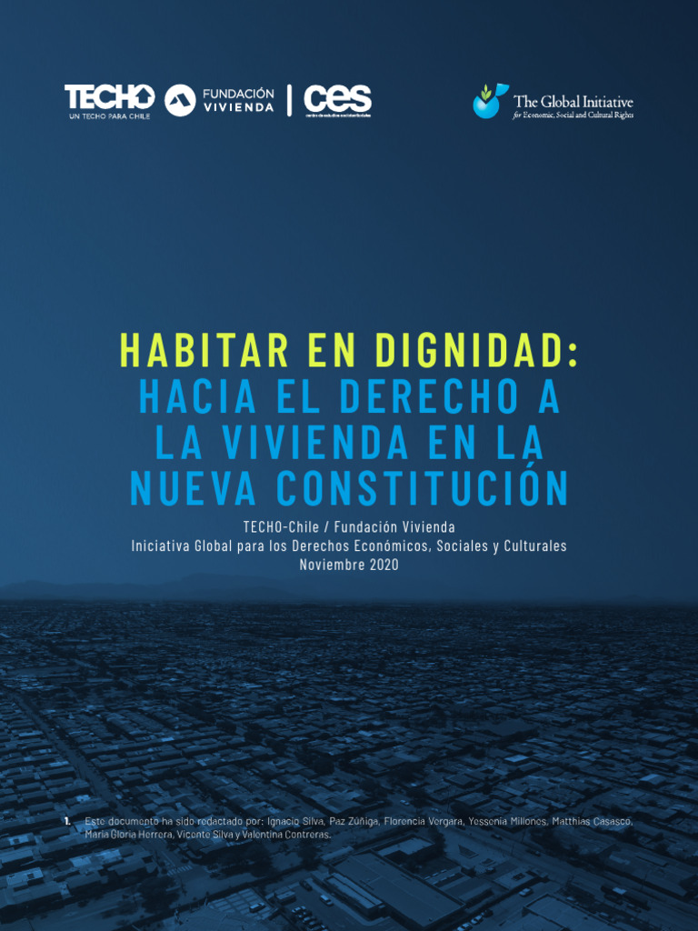 HABITAR EN DIGNIDAD Hacia El Derecho A La Vivienda en La Nueva ...