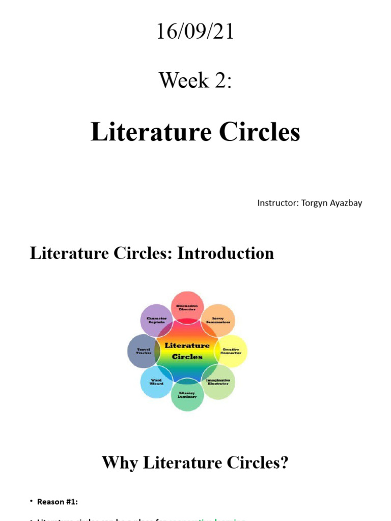 Literature Circles Pdf Learning Plot Narrative