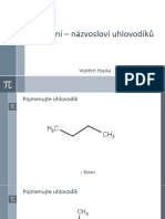 Cvičení - Názvosloví Uhlovodíků