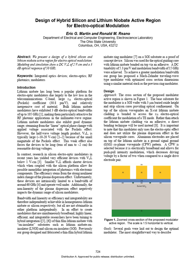 2017 - Eric G. Martin - Design of Hybrid Silicon and Lithium Niobate ...