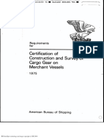 ABS 26-1975 - Certification of Construction and Survey of Cargo Gear