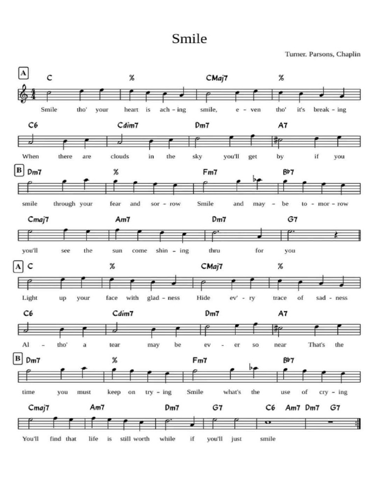 Smile - Nat King Cole | PDF