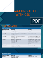 Formatting Text With Css