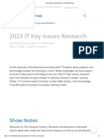 2023 IT Key Issues Research - The Hackett Group