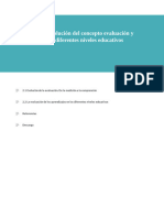 La Evolución Del Concepto Evaluación y Aplicación en Los Diferentes Niveles Educativos