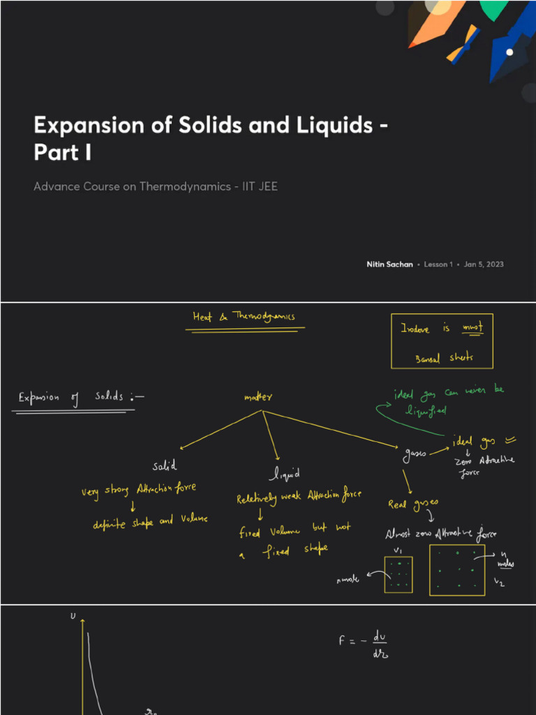 Expansion of Solids and Liquids Part I With Anno | PDF