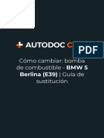 Cómo Cambiar - Bomba de Combustible - BMW 5 Berlina (E39) - Guía de Sustitución