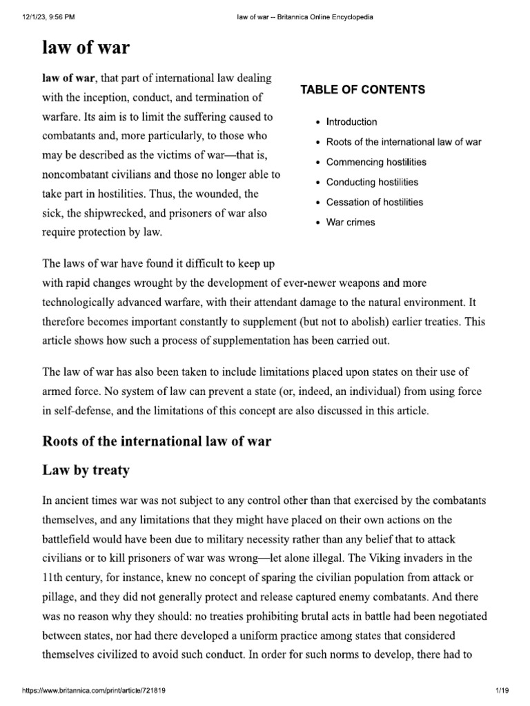 Laws of War | PDF
