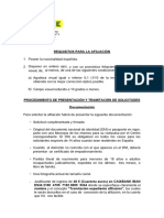 Requisitos para La Afiliación