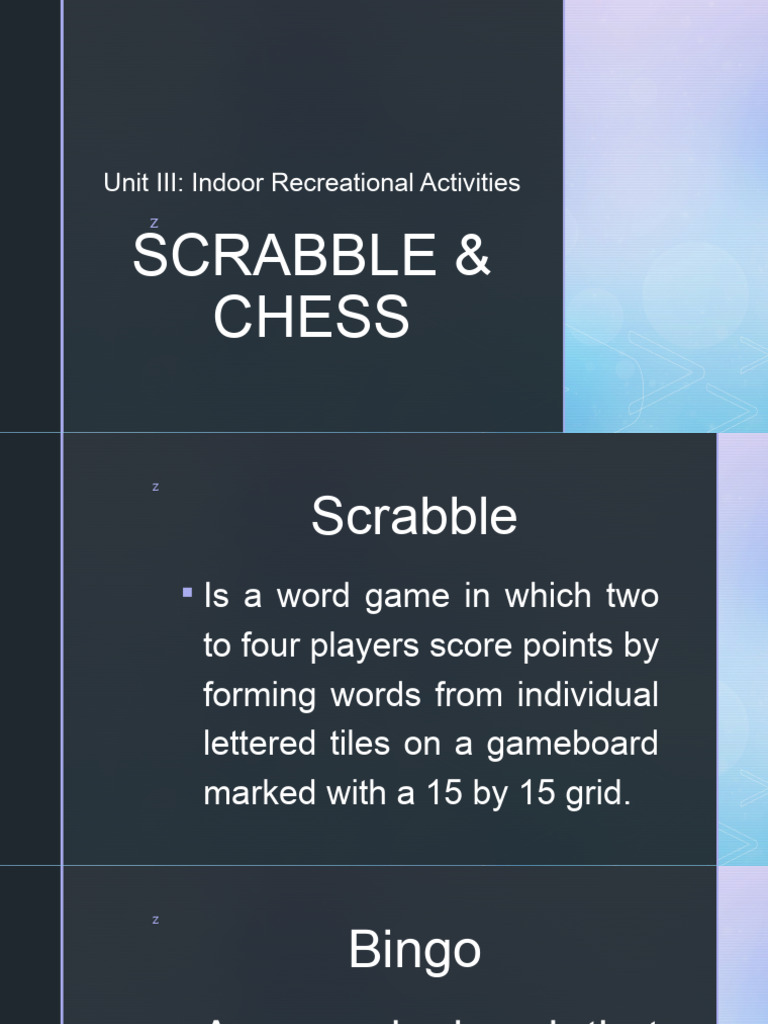 Scrabble and Chess: Game Rules Explained | PDF | Chess | Abstract ...