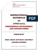 Professional Development and Applied Ethics