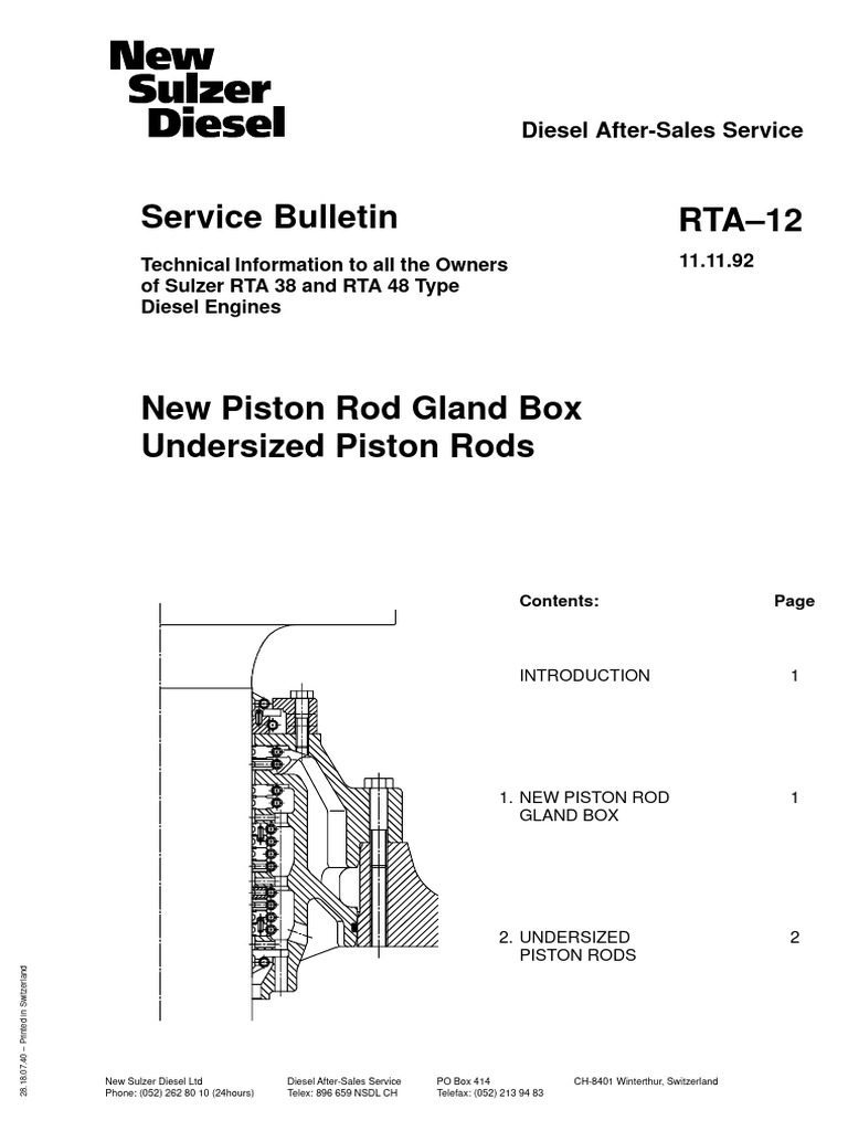 RTA12 New Piston Rod Gland Box for Undersized Piston Rods PDF