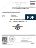 Certificado de Situación Militar