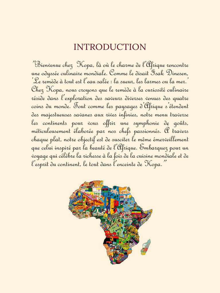 Menu du Restaurant Kopa Abidjan | PDF | sauce | Nourritures
