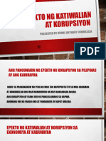Mga Epekto NG Katiwalian at Korupsiyon: Presented by Huone Anthony Formilleza