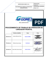 Procedimiento de Trabajo Cargador Frontal Imp. Gomez v2