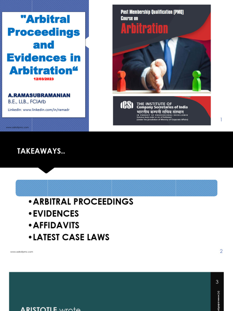 Arb Proceedings and Evidence 1705042670 | PDF | Burden Of Proof (Law ...