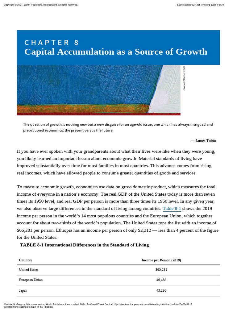 Macroeconomics - (Chapter 8 Capital Accumulation As A Source of Growth ...