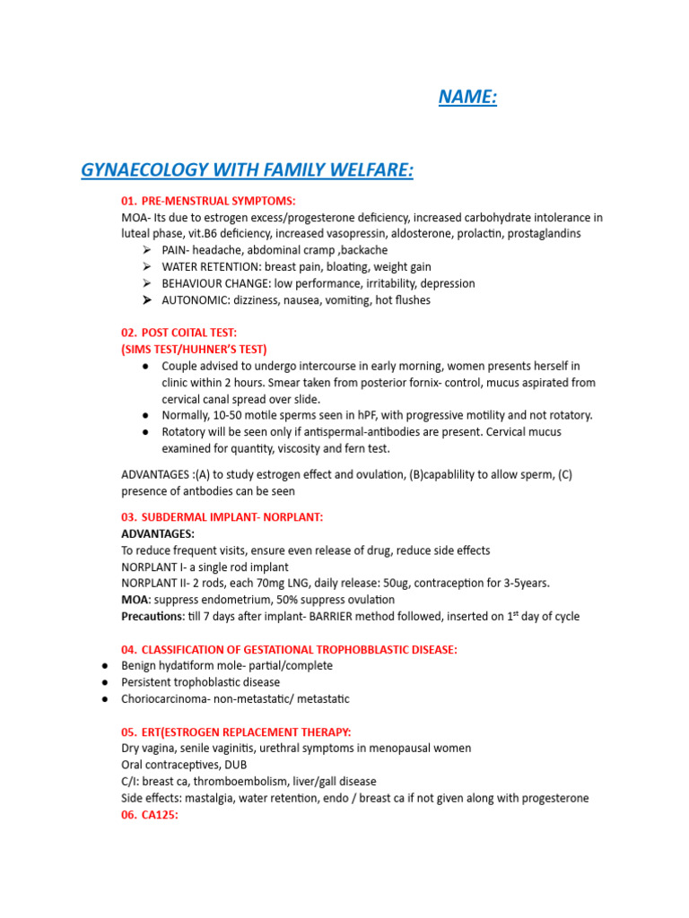 Gynaecology Short Notes Pdf Vagina Ovarian Cancer