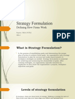 Strategy Formulation (2nd Topic)