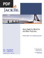 Ajax Usability Benefits and Best Practices 2006