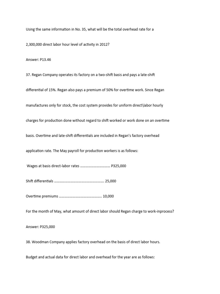 Cost Exercises | PDF | Finance & Money Management | Technology ...
