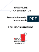 3.4 Procedimiento de Reporte de Asistencias