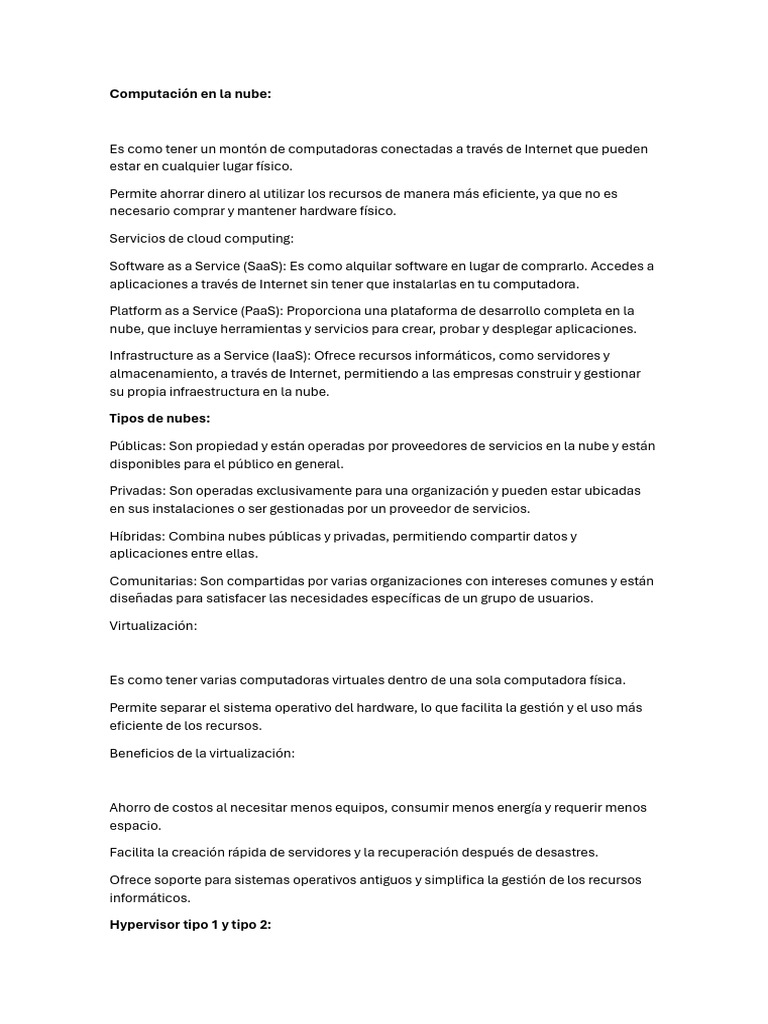 Guía Completa sobre Computación en la Nube | PDF | Computación en la ...