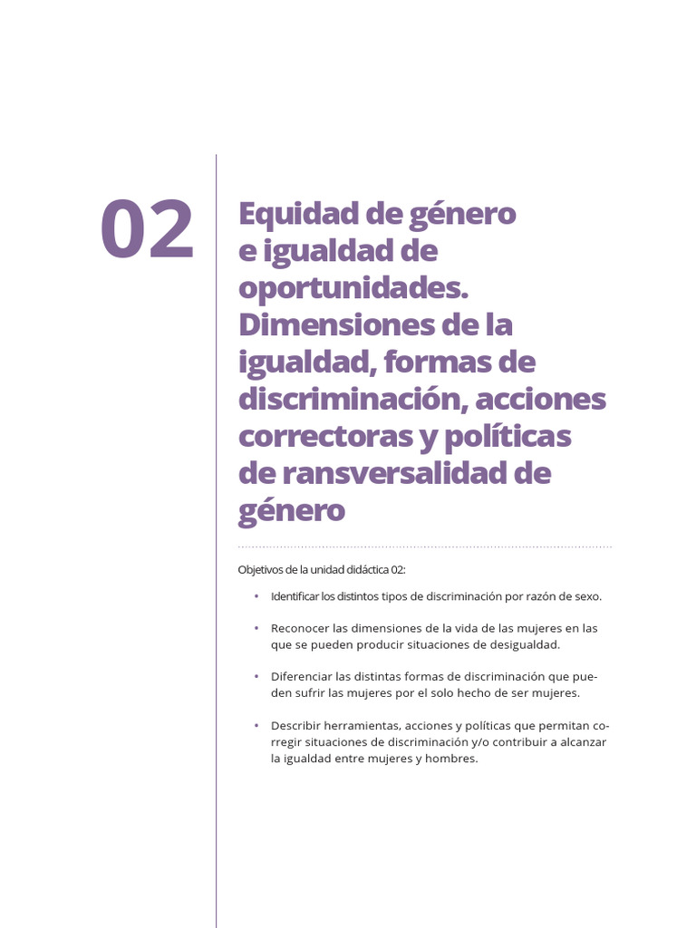 Equidad e Igualdad de Género: Claves y Políticas | PDF | Estudios de ...