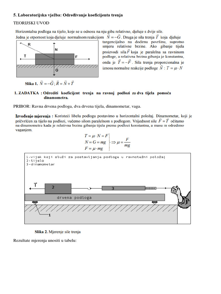 Koeficijent Trenja | PDF