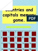 Countries and Capitals Memory Game