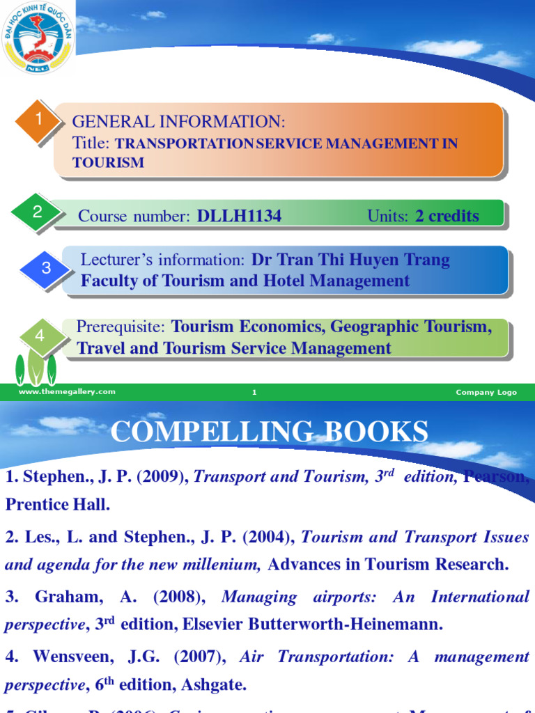 Managing Transportation in Tourism | PDF | Tourism | Marketing
