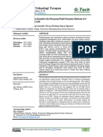 G-Tech: Jurnal Teknologi Terapan