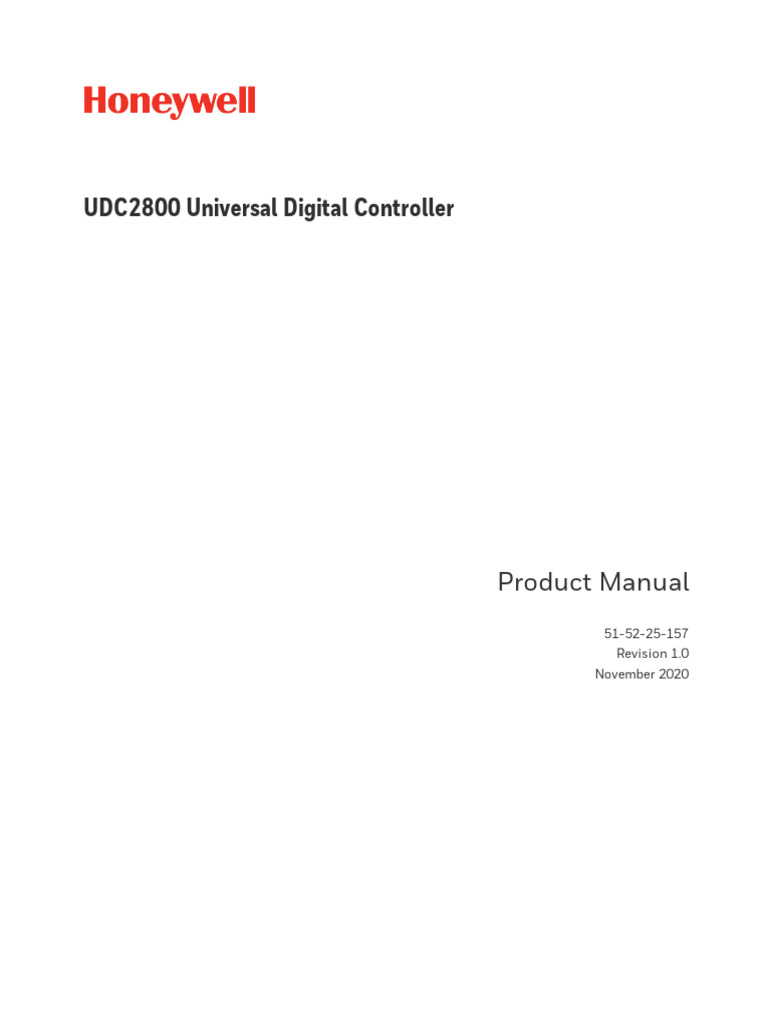 UDC2800 Universal Digital Controller Product Manual 51-52-25 157 | PDF ...
