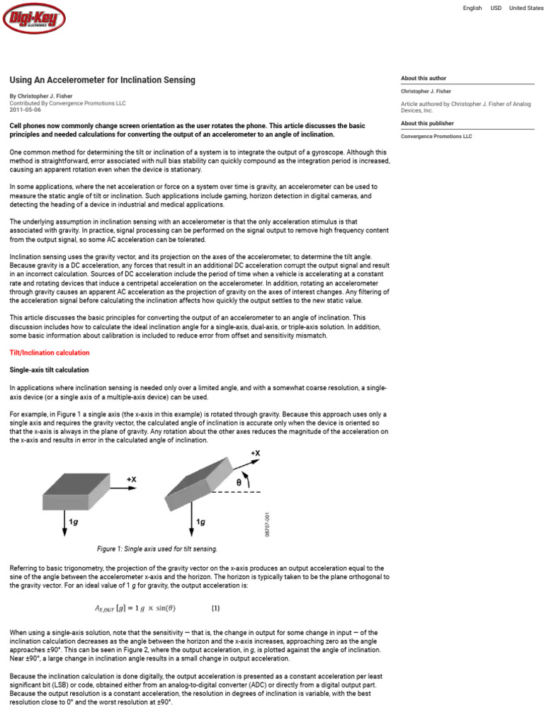 Using An Accelerometer for Inclination Sensing _ DigiKey PDF