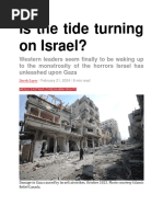 Is The Tide Turning On Israel