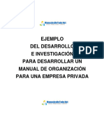 Manual de Organizacion Ejemplo para Una Empresa